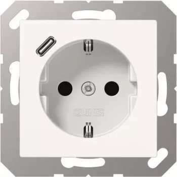 Schuko lizdas su USB A1520-18CWWTyp C (A1520-18CWW)
