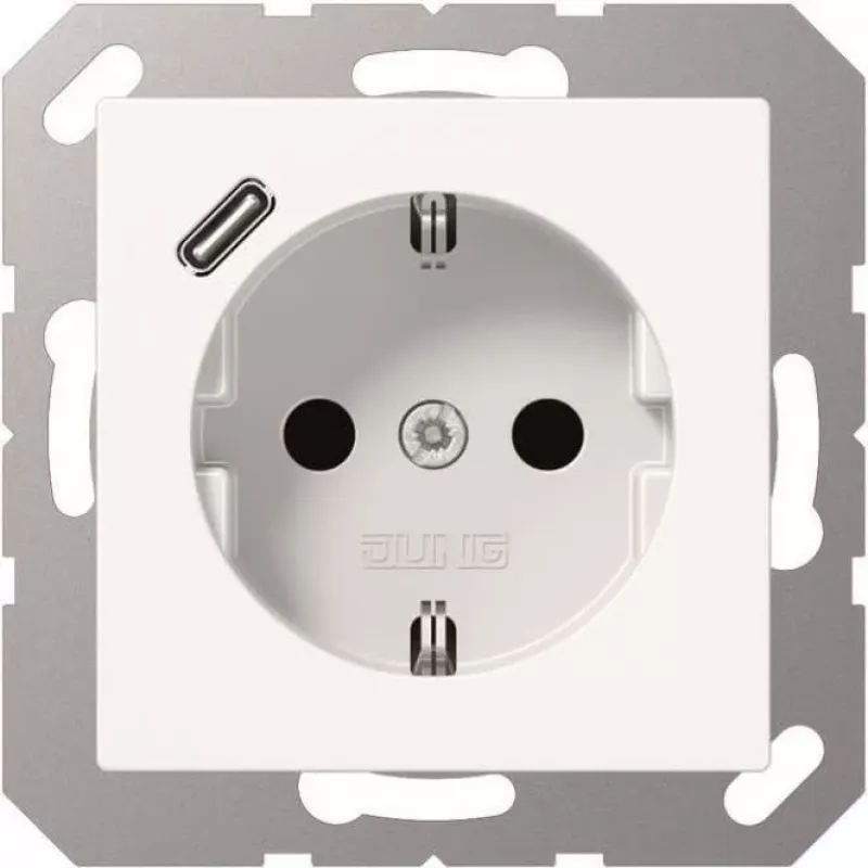 Schuko lizdas su USB A1520-18CWWTyp C (A1520-18CWW)