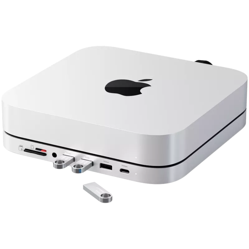 Nešiojamųjų kompiuterių dokas Satechi ST-GMMSHS laidinis USB 3.2 Gen 2 Type-C baltas