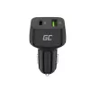 Automobilinis mobiliųjų įrenginių įkroviklis Green Cell CAD33, 42 W, USB-C PD + USB-A QC3.0, 12/24 V įvestis, 5–12 V išvestis