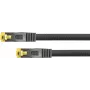 Python® serijos RJ45 komutacinis kabelis su Cat.7 neapdorotu kabeliu, užrakto apsauga (RNS®) ir nailoniniu pynimu, S/FTP, PiMF, be halogenų, 600 MHz, OFC, juodas, 1 m (8070PY-010S)