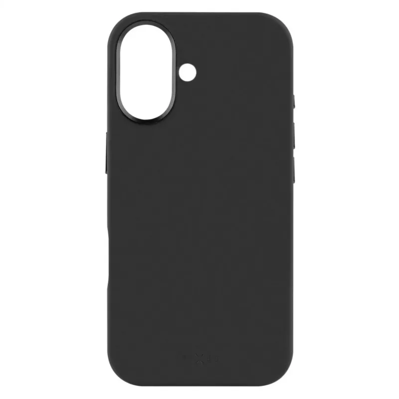 FIXED MagFlow skysto silikono galinis dangtelis, skirtas Apple iPhone 17, juodas