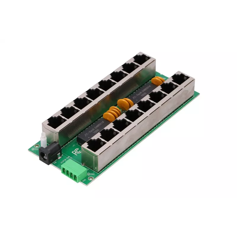 PoE Injektorius Extralink Gigabit 8 prievadų 1000Mb/s RJ45 B režimas