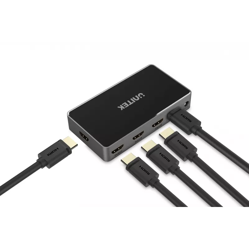 HDMI vaizdo jungiklis Unitech V1110A 4K 1.4b 5V 1A