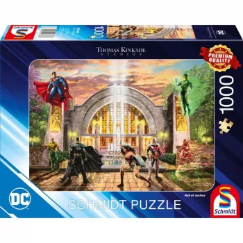 Thomas Kinkade Studios: DC Justice League – Hall Of Justice, 1000 dalių dėlionė