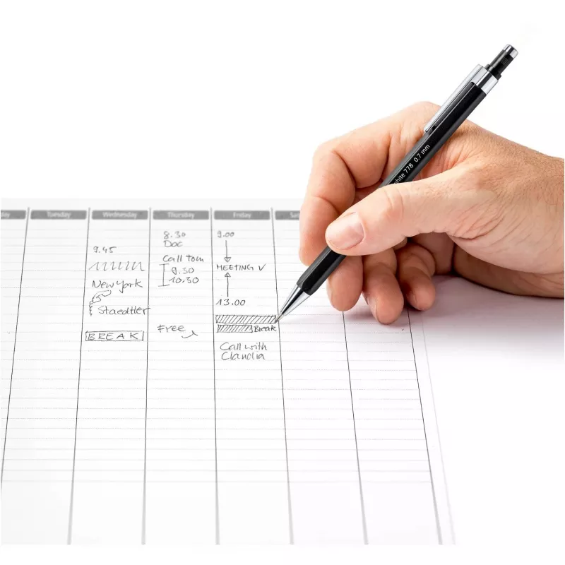 Mechaninis pieštukas Staedtler 778 07-9, šešiakampis korpusas, juodas, 0,7 mm grafito šerdis