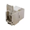 Ekranuotas Cat.6A plonas „Keystone“ lizdas, EQUIP 767223, be įrankių, RJ-45, plokščias, sidabrinis, 8 vnt.