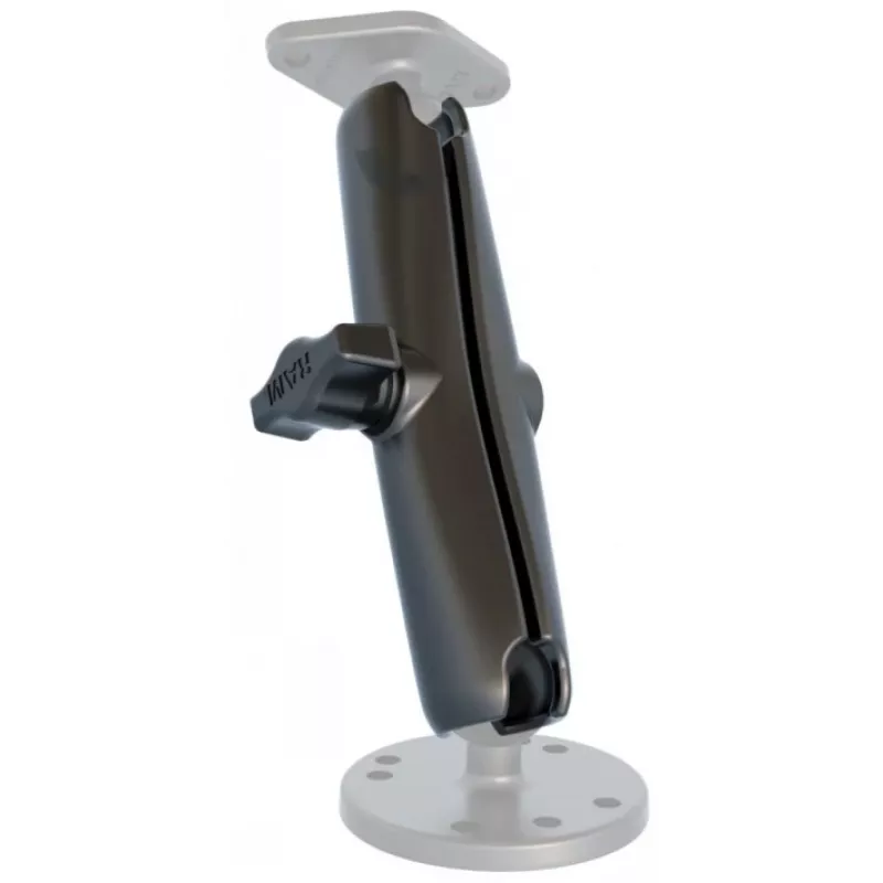 Planšetinių kompiuterių / įrenginių dvigubas lizdų laikiklis RAM Mounts RAM-B-201U-C, aliuminis, rutulys 2,54 cm, aukštis 152,4 mm, juodas