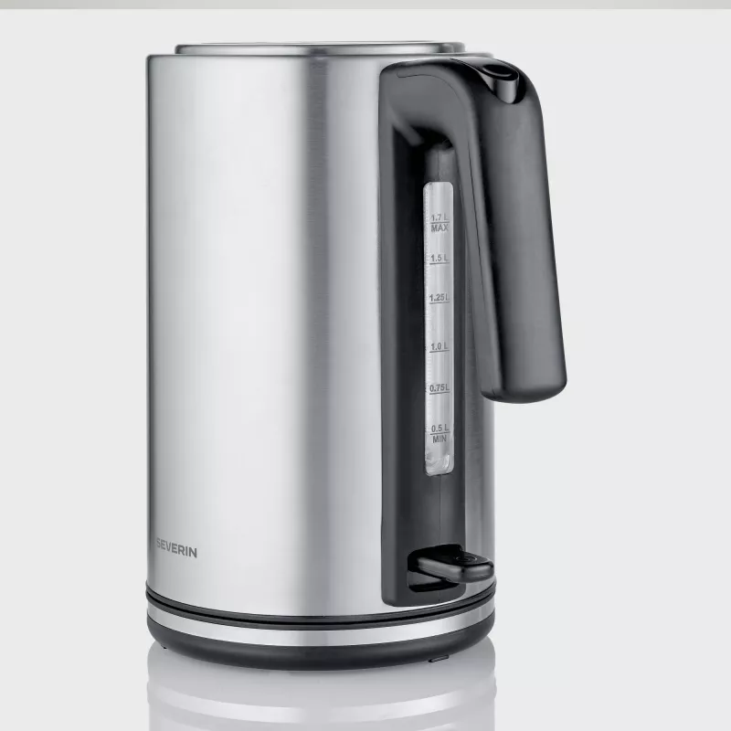 Elektrinis virdulys SEVERIN WK 3449 — 1,7 L, 2400 W, nerūdijantis plienas/plastikas, juodas-sidabrinis