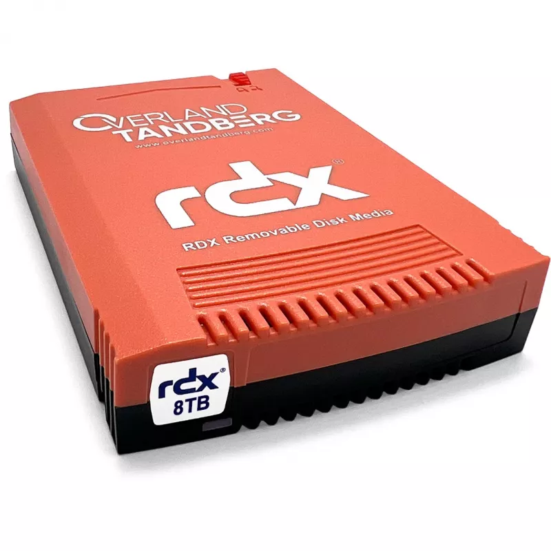 “Overland-Tandberg” RDX kasetė 8 TB SSD, RDX laikmena, 87×119×23 mm, juoda
