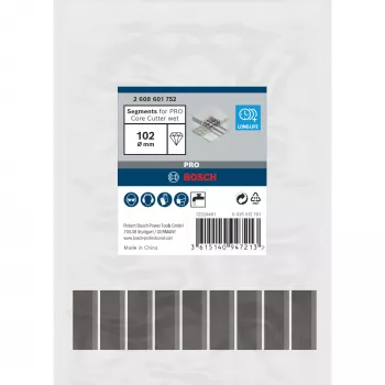 Bosch pjovimo segmentai 102 x 450 mm, 1 1/4 colio kiaurymė (modelis 2608601752)