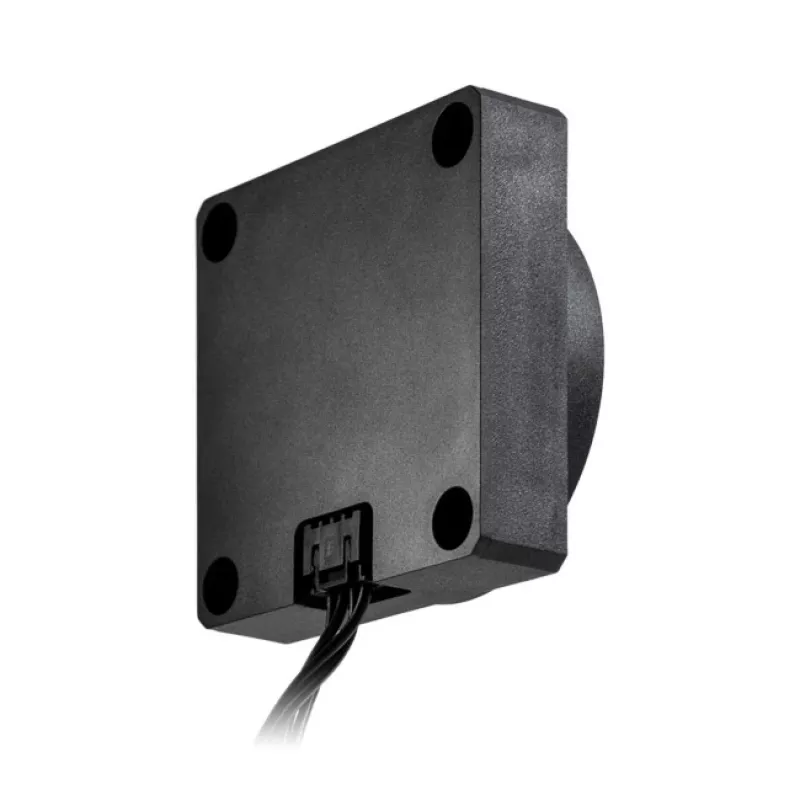 Pump BitsPower K1M — kompaktiškas juodas vandens aušinimo siurblys, 8–16V, 0,7A, 8,4W, 62×62×28,1 mm