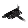 Akasa Low Profile PCI Bracket Adapter USB 3.1 Type C - juodas - Adapteris - Skaitmeninis/duomenų