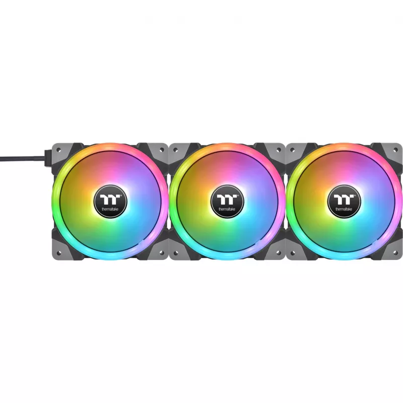 Thermaltake SWAFAN EX12 ARGB 120mm Reverse Blade 3 rinkinys - juoda