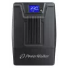 Nepertraukiamo maitinimo šaltinis PowerWalker VI 800 SCL FR — Linijinė-interaktyvi UPS 0,8 kVA (480 W), 2 Type E lizdai, USB, RJ-45/RJ-11, 12V 9Ah baterija, bokštas, juoda