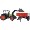 Žaislinis traktorius Bruder Claas Nectis 267 F su apverčiama priekaba