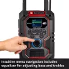 Nešiojamas radijas EINHELL TE-CR 18 Li DAB+ FM Bluetooth USB, maitinamas baterijomis (suderinamas su TE-CR 18 Li)