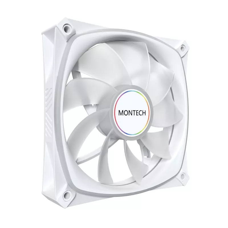 MONTECH RX120 PRO White 120mm ARGB Reverse Blade 3 rinkinys