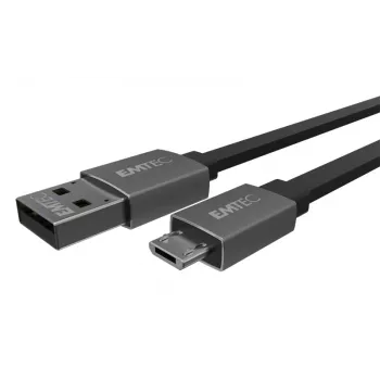 USB laidas Emtec T700B 1,2 m USB A Micro-USB B juodas
