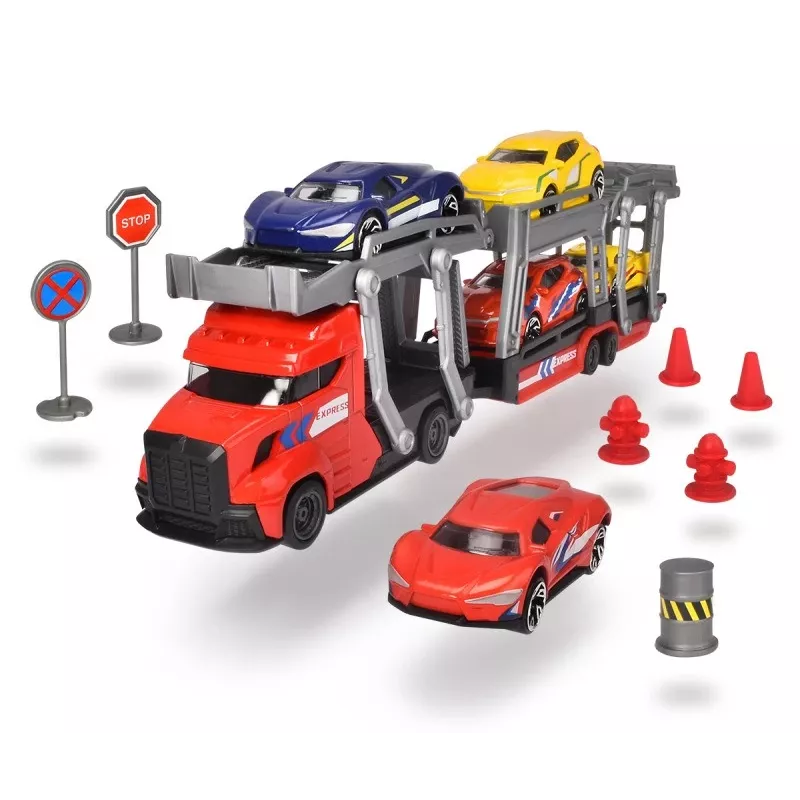 Mechaninis žaislų rinkinys „Dickie City Set 203745012“ su transporto priemonėmis ir priedais