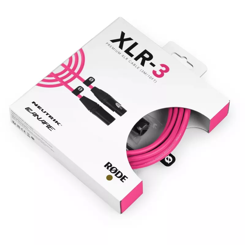 RØDE XLR3M-P garso kabelis 3 m XLR rožinis