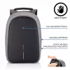 Kuprinė XDDESIGN Bobby Hero Regular – 18 l, antracito spalvos, nešiojamam kompiuteriui iki 32,8 cm (12,9 col.), organizavimo skydelis
