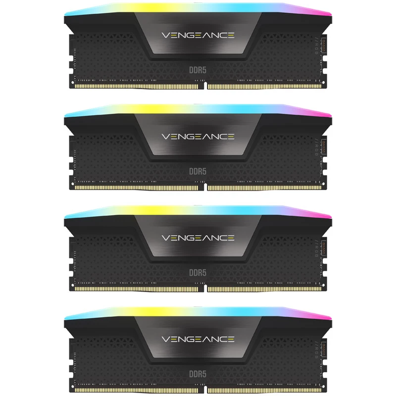 Corsair DDR5 64GB PC 6400 CL32 CORSAIR KIT (4x16GB) VENGEANCE RGB B mažmeninė - 64 GB