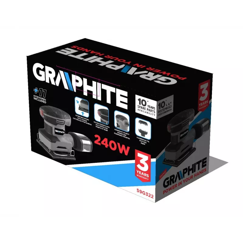 Graphite 59G322 grindų poliravimo ir šlifavimo mašina