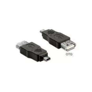 Laido adapteris DeLOCK 65399 mini USB A į USB A, juodas