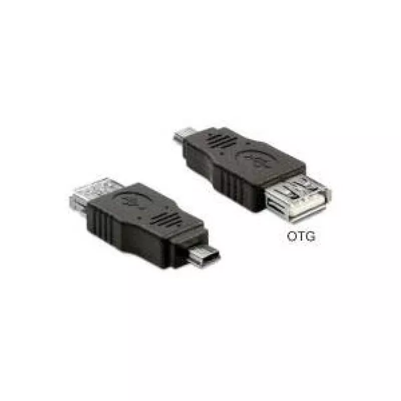Laido adapteris DeLOCK 65399 mini USB A į USB A, juodas