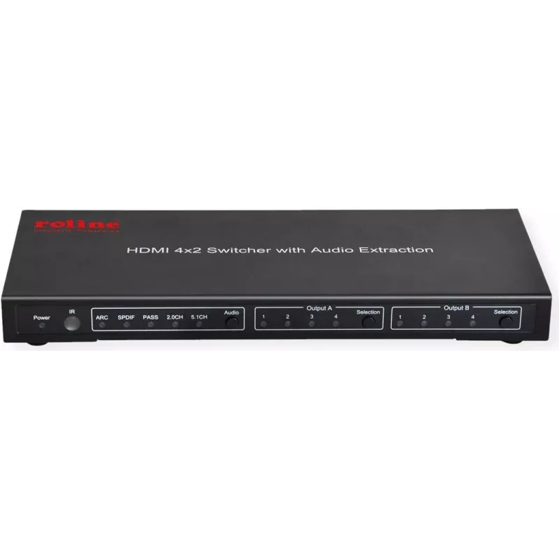 ROTRONIC-SECOMP ROLINE 4K HDMI matricos perjungiklis, 4 x 2 - vaizdo/garso perjungiklis