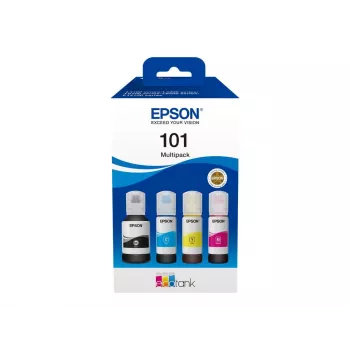 Originalius Epson EcoTank rašalo buteliukų rinkinys 4 spalvų — juoda 127 ml, žydra/rausvai raudona/geltona 210 ml (C13T03V64A)