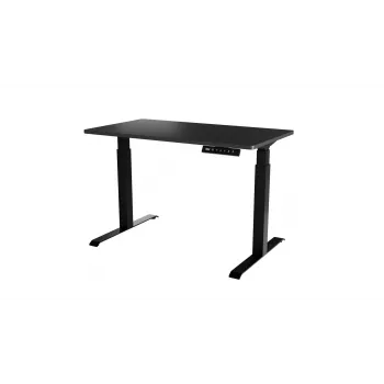 Stalas cama meble MOON elektrinis reguliuojamo aukščio tiesus stalas 1210×670 mm juoda/antracito