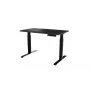 Stalas cama meble MOON elektrinis reguliuojamo aukščio tiesus stalas 1210×670 mm juoda/antracito