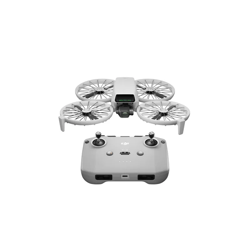 Dronas DJI Flip, 4 rotoriai, 48 MP kamera, 3840×2160 vaizdo įrašas, 3110 mAh baterija, juoda / balta