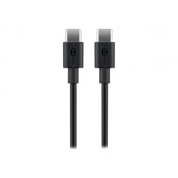 Wentronic goobay - USB laidas - USB-C (kištukas) į USB-C (kištukas) - USB2.0 3 A - 0,5 m - Juoda (66316)