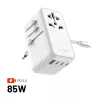 Fixed | Voyager 85W kelioninis adapteris ES, JK ir JAV/AUS, su 4xUSB-C ir 1xUSB išėjimu | Adapteris