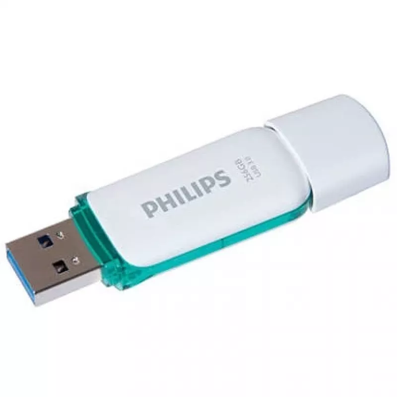“Philips FM25FD75B” USB atmintukas 256 GB USB Type-A 3.2 Gen 1 (3.1 Gen 1) Turkio, Balta