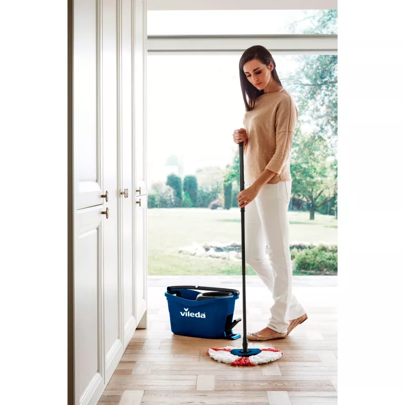 Grindų šluota VILEDA TurEasyWring & Clean Box 167756 su kibiru ir gręžtuvu