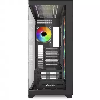 ELITE SHARK CA500 , juodas korpusas bokštas, grūdintas stiklas x 2