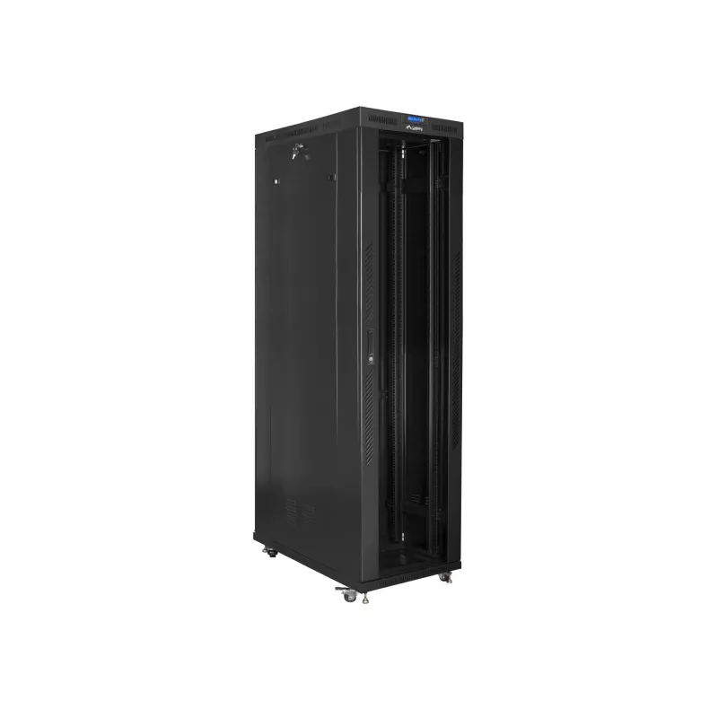 19 colių stovo spinta LANBERG FF01-8247-12BL, 47U, 800x1200 mm, stiklinės priekinės durelės