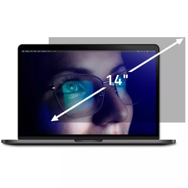 Qoltec GDPR privatumo filtras 14 colių 16:9 (12.20, 16:9), apsauginė plėvelė nešiojamam kompiuteriui