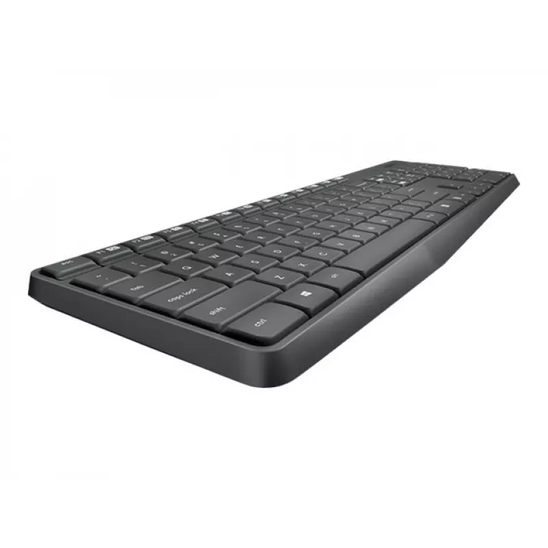 Logitech MK235 Patvarus belaidis klaviatūros ir pelės rinkinys pilkai