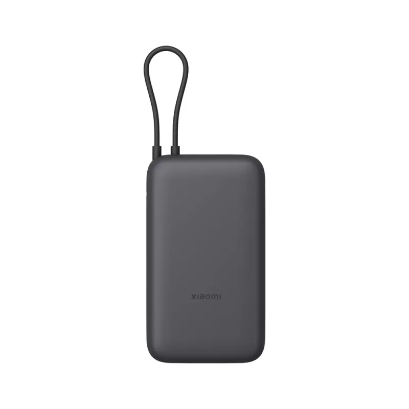 Xiaomi 20000 mAh išorinė baterija su integruotu kabeliu, tamsiai pilka, modelis 61828