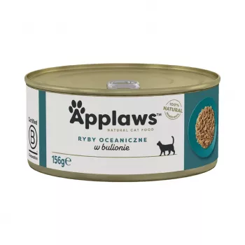 APPLAWS vandenyno žuvis sultinyje - šlapias kačių maistas - 156 g