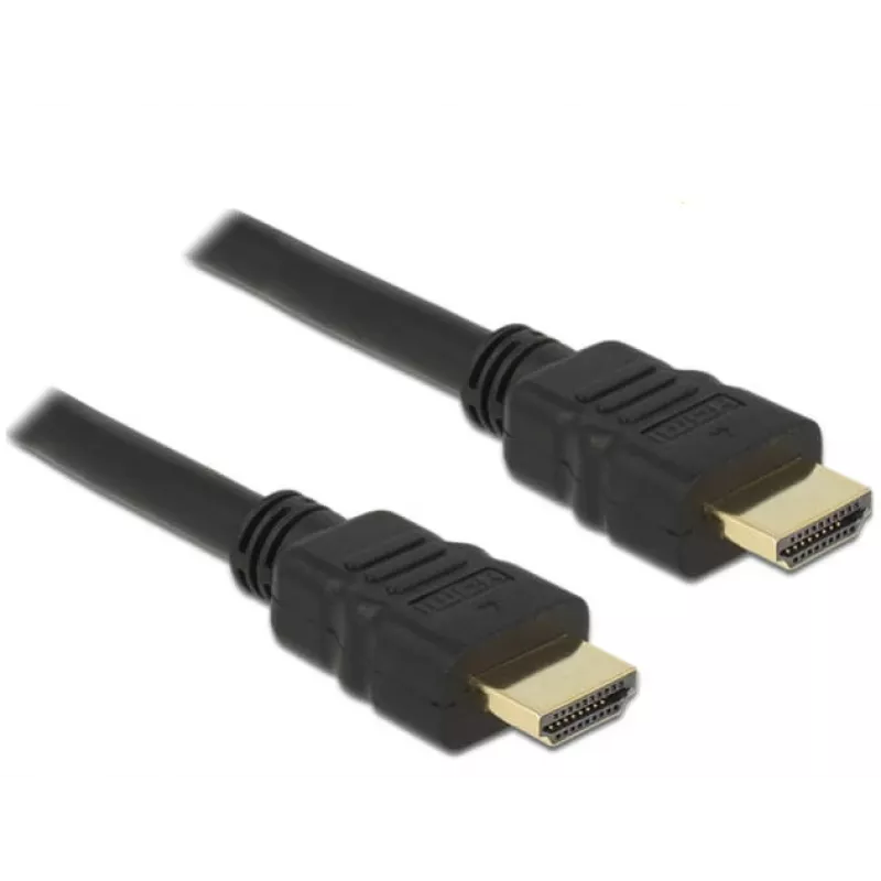DeLOCK - Vaizdo / garso / tinklo kabelis - HDMI - 28 AWG - HDMI, 19 kontaktų (M) - HDMI, 19 kontaktų (M) - 50 cm - Juoda (84751)