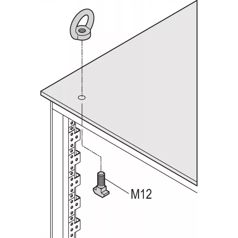 Schroff Lifting Eyes Kit M12 (4PCS/KIT) (23130072)