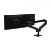 Ergotron LX Pro - Tvirtinimo rinkinys (dviguba ranka) - modulinis - 2 LCD ekranams - greta - aliuminis - juodas - ekrano dydis: iki 68,6 cm (iki 27 colių) (45-686-292)