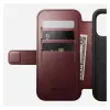 Mobiliojo telefono dėklas Nomad Modern Leather Folio, skirtas Apple iPhone 17 Pro, 6,3 colio (16 cm), oda, bordo spalvos