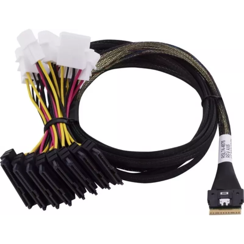 Adaptec kabelis 1x SFF8654 x8 -> SFF8639 8xU.3 vidinis 0,8 m SlimSAS - 8SFF-8639 x1 and3 tri-mode SAS/SATA/NVMe